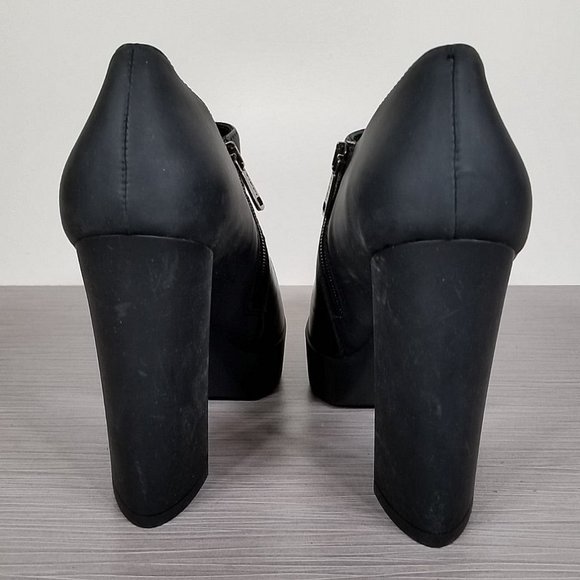 Tiff Platform Pump, Black Leather, Womens Size 9 / 39 - Picture 5 of 10